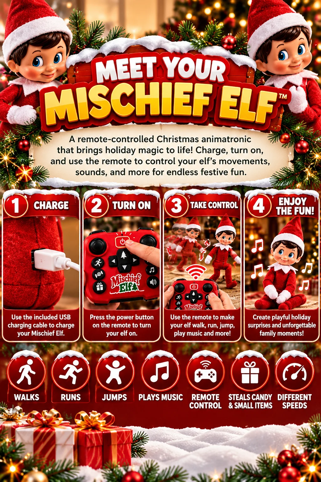 Meet Your Mischief Elf: charge, turn on, take control and enjoy